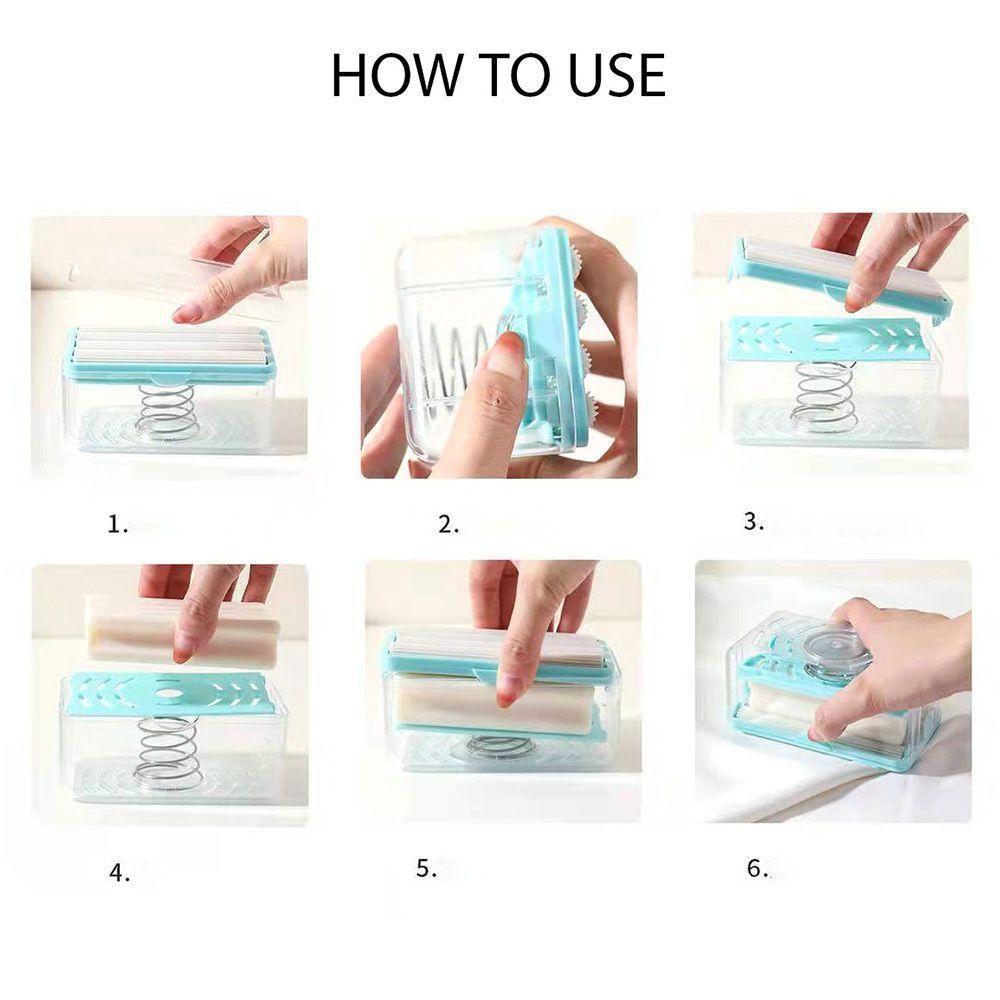 Soap Dispenser-Soap Drain Tray with Spring Bathroom Roller,Foaming Soap Box