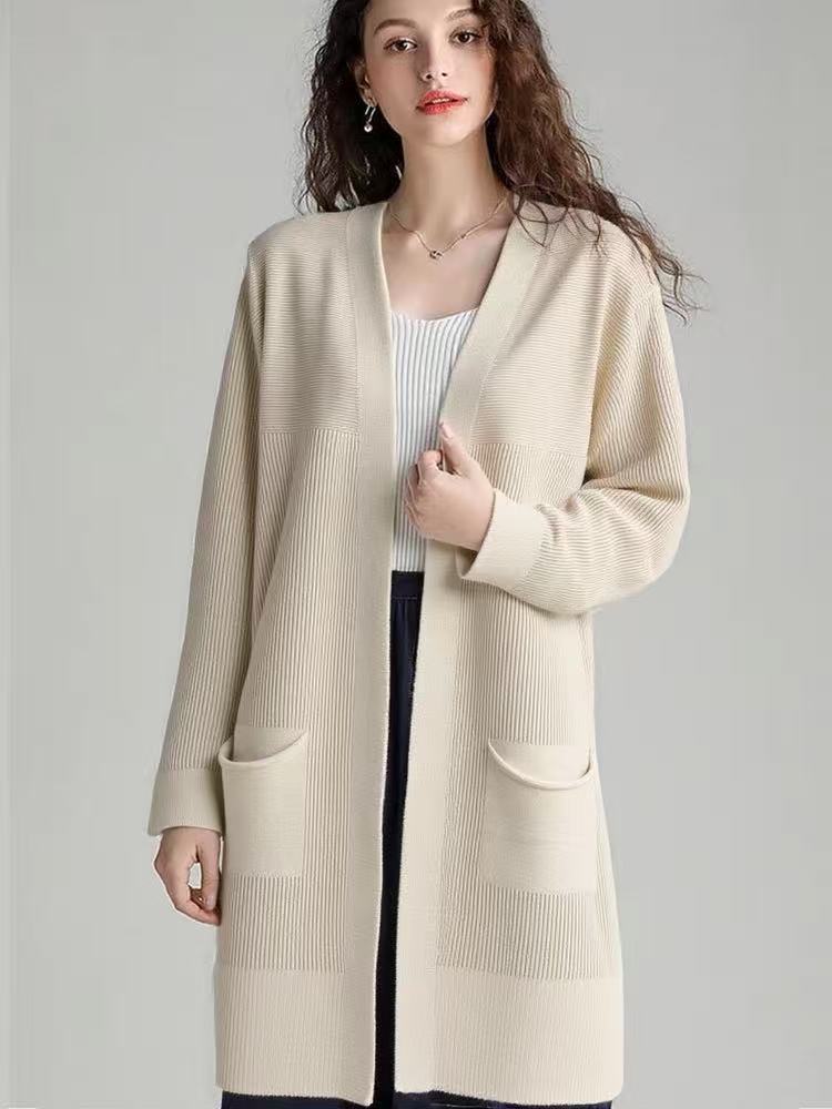 Sophie Luxury Cardigan- Women’s Long Knit Open-Front Cardigan