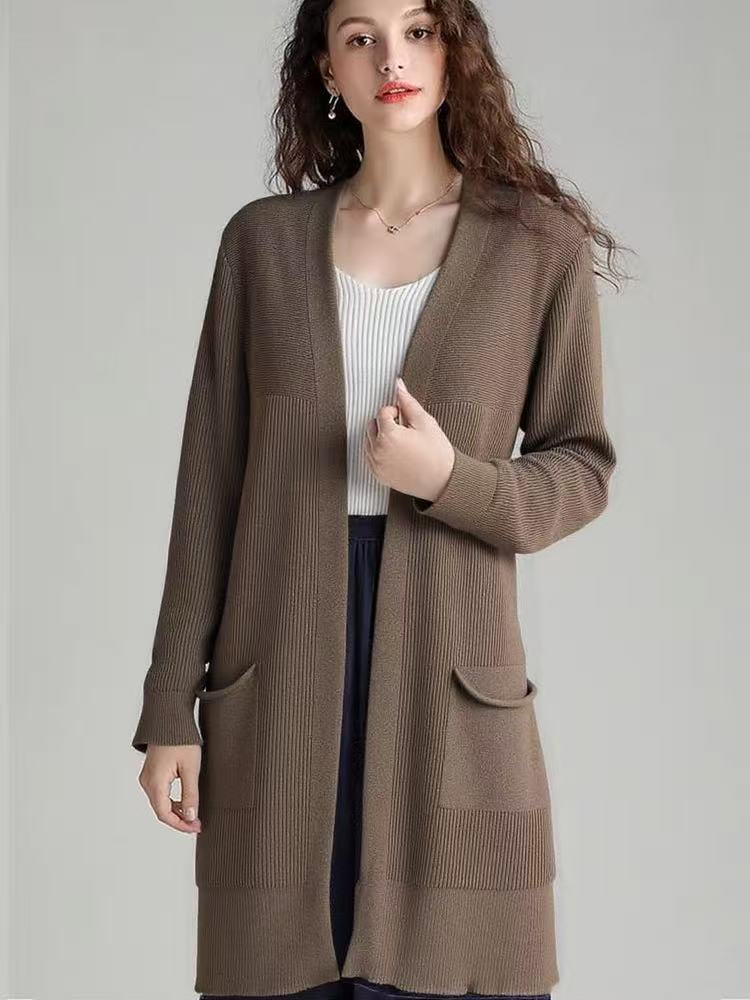 Sophie Luxury Cardigan- Women’s Long Knit Open-Front Cardigan