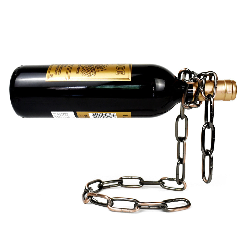 Iron Chain Floating Wine Holder